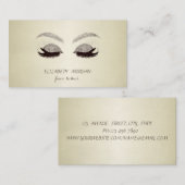 Moderne, elegante professionele glitter Faux Lashe Visitekaartje (Voorkant / Achterkant)