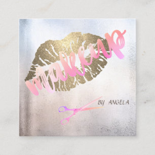 Moderne elegante professionele glitterliften, scha vierkante visitekaartje