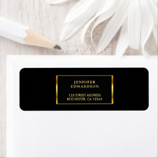 Moderne elegante professionele goud zwarte product etiket