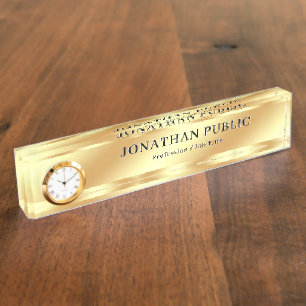 Moderne Elegante Professionele Gouden Uitzicht Lux Naambordje