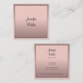 Moderne Elegante Professionele Handgeschreven Sjab Vierkante Visitekaartje (Voorkant / Achterkant)
