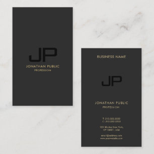 Moderne Elegante Professionele Monogram Sjabloon Visitekaartje