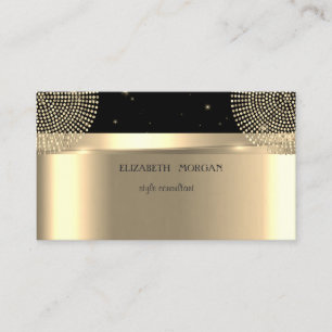 Moderne Elegante Professionele Stippen Goud,Zwart Visitekaartje