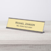 Moderne Elegante Professionele Zakelijke Kantoor T Bureau Naambordje (Voorkant)