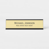 Moderne Elegante Professionele Zakelijke Kantoor T Bureau Naambordje (Voorkant)