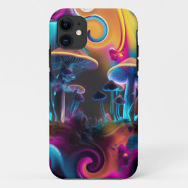MODERNE ELEGANTE PSYCHEDELISCHE ARTISTIEKE PADDENS iPhone 11 HOESJE