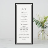 Moderne Elegante Randframe Huwelijksprogramma Programma (Staand voorkant)