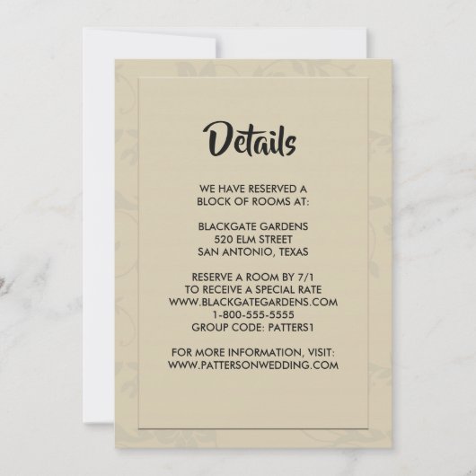 Moderne elegante romantische behuizing kaart (Voorkant)