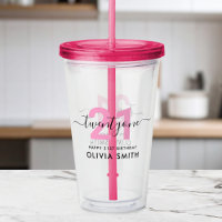 Moderne elegante roze 21ste verjaardag