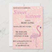 Moderne, elegante roze flamingo save the date (Voorkant)