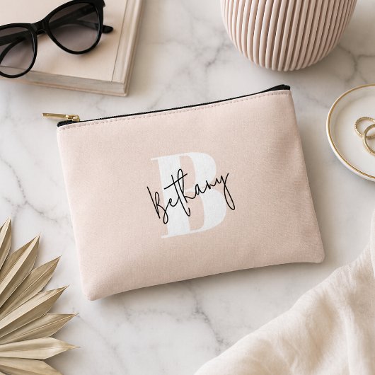 Moderne Elegante Roze Monogram Etui