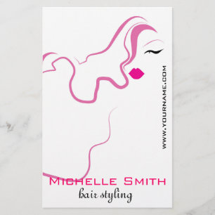 Moderne elegante roze witte kapster schoonheid mei flyer
