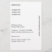 Moderne elegante roze witte kapster schoonheid mei flyer (Achterkant)