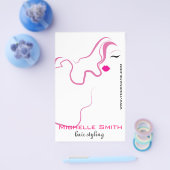 Moderne elegante roze witte kapster schoonheid mei flyer (Enkel)