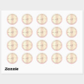 Moderne elegante rozen gouden glitter weddingplann ronde sticker (Vel)