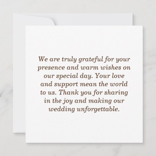 Moderne elegante rustieke Boho zonnebloem bruiloft Bedankkaart (Achterkant)