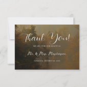Moderne Elegante  Rustieke Fall Wedding Bedankkaart (Voorkant)