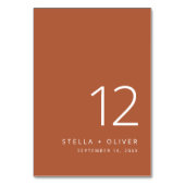 Moderne elegante rustieke terracotta bruiloft kaart (Voorkant)