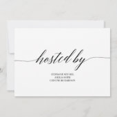 Moderne, elegante, rustige script brdial douche kaart (Achterkant)