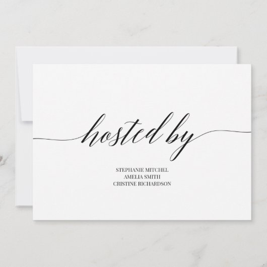 Moderne, elegante, rustige script brdial douche kaart (Achterkant)