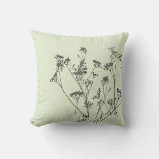 Moderne Elegante Salie Weide Bloemen Kussen