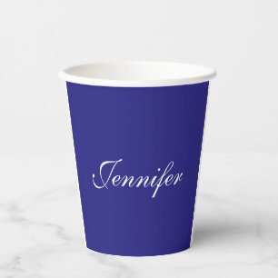 Moderne elegante Schattigee unieke diepblauwe kall Papieren Bekers