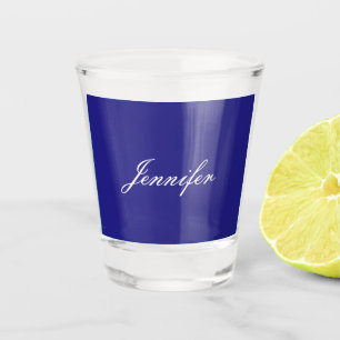 Moderne elegante Schattigee unieke diepblauwe kall Shot Glas