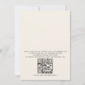 Moderne Elegante Schelp Strand Oceaan QR Code Brui Kaart (Achterkant)