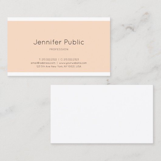 Moderne Elegante Schone Grafische Ontwerp Trendy P Visitekaartje (Voorkant / Achterkant)