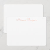 Moderne Elegante Schone Meisjesachtige Oranje Naam Notitiekaartje (Voorkant / Achterkant)