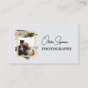 Moderne elegante schone romantische fotograaf visitekaartje
