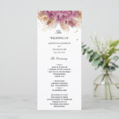 Moderne Elegante Schoonheid Roze Orchidee & Pampas Menu (Staand voorkant)