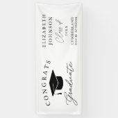 Moderne Elegante Script Afstuderen Spandoek (Verticaal)