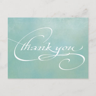 Moderne Elegante Script Bedankt voor je Huwelijk Briefkaart