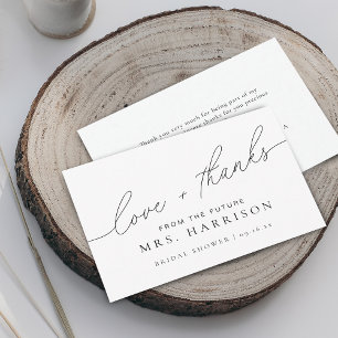 Moderne Elegante Script Bruiloft Feest Bedankkaart
