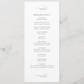 Moderne Elegante Script Bruiloft Programma (Achterkant)