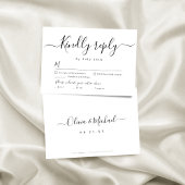 Moderne, elegante script bruiloft RSVP