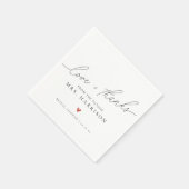 Moderne Elegante Script Bruiloftsshower 'Liefde +  Servet (Hoek)