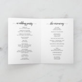 Moderne Elegante Script Foto Huwelijk Programma (Binnen)