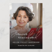 Moderne Elegante Script Foto Uitvaart Folder Programma (Voorkant)