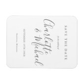 Moderne Elegante Script Huwelijk Op te Bewaren Dat Magneet (Horizontaal)
