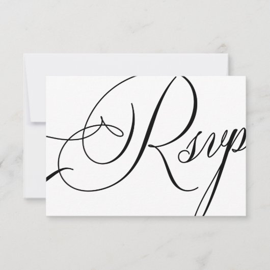 Moderne elegante script maaltijd keuze bruiloft RSVP kaartje (Voorkant)