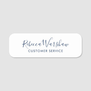 Moderne Elegante Script Medewerkers Magnetisch Naamplaatje