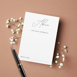 Moderne Elegante Script Minimalistisch Eenvoudig H Advieskaart