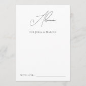 Moderne Elegante Script Minimalistische Eenvoudige Advieskaart (Voorkant)