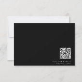 Moderne Elegante Script Trouwdetails Kaart (Achterkant)