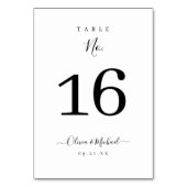 Moderne, elegante scriptbruiloft kaart (Achterkant)