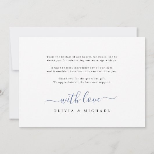 Moderne, elegante scriptfoto bedankt u (Achterkant)