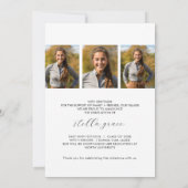 Moderne Elegante Scriptie Foto Afstuderen Aankondiging (Achterkant)