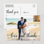 Moderne Elegante Scriptie Liefde Dank U Betuiging  Briefkaart (Voorkant / Achterkant)